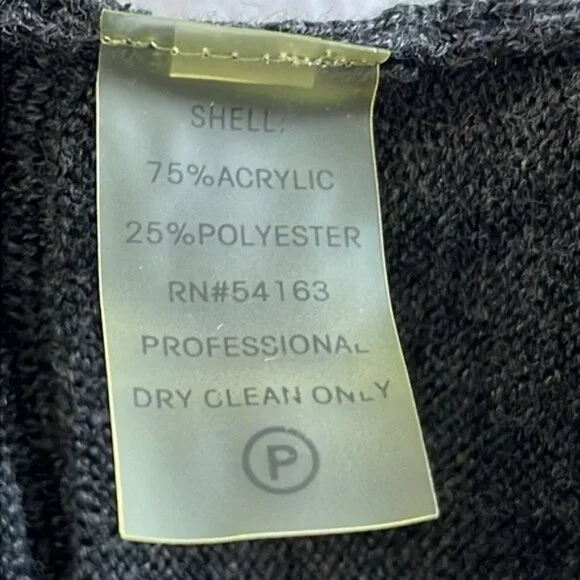 Calvin Klein Sweater Dress, Sleeveless Turtleneck, Matching Belt, Gray, Large - Picture 10 of 10